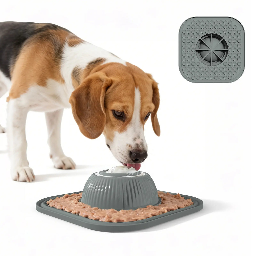 Dog Slow Feeder Licking Bowl, Multi-Functional for Solid/Liquid Snacks, Non-Slip Bone Soup Lickiing Bowl, 3/4 Cup Yogurt Puppy Toy, Feeding, Slow Feeder Bowls