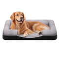 Flycity Large Orthopedic Dog Bed - Waterproof and Comfortable Pet Sofa with Washable Detachable Cover and Anti-Slip Bottom - Gray, 33 Inches (Approx. 83 cm)