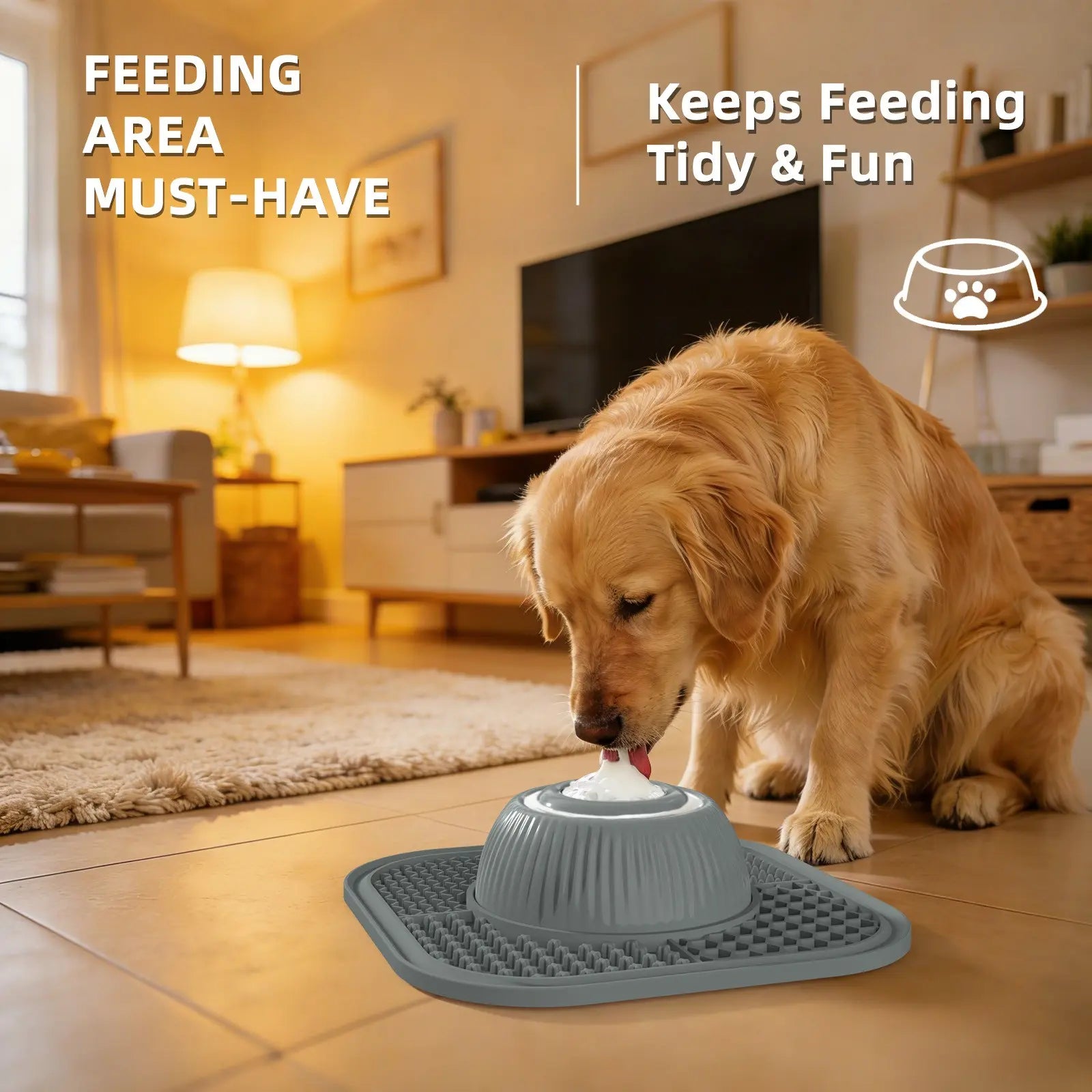 Dog Slow Feeder Licking Bowl, Multi-Functional for Solid/Liquid Snacks, Non-Slip Bone Soup Lickiing Bowl, 3/4 Cup Yogurt Puppy Toy, Feeding, Slow Feeder Bowls